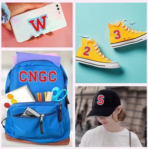 3.2 inç abd mavi Glitter kırmızı şönil mektup işlemeli yamalar dikmek-demir-on giyim çanta keçe kumaş - Product Image 3