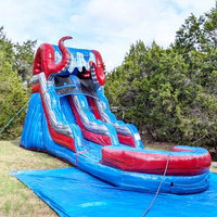 Toboggan de piscine gonflable bleu marbre toboggan gonflable géant toboggan pour adulte