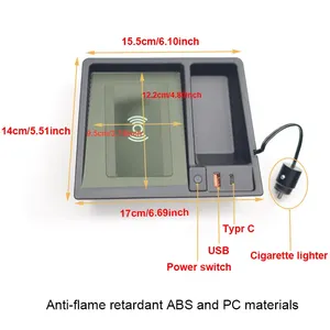ที่ชาร์จไร้สาย Qi สำหรับรถยนต์อุปกรณ์เสริม Mitsubishi <span class=keywords><strong>Xpander</strong></span> แผ่นชาร์จโทรศัพท์อย่างรวดเร็วอะไหล่รถยนต์2017-2023 - Product Image 6