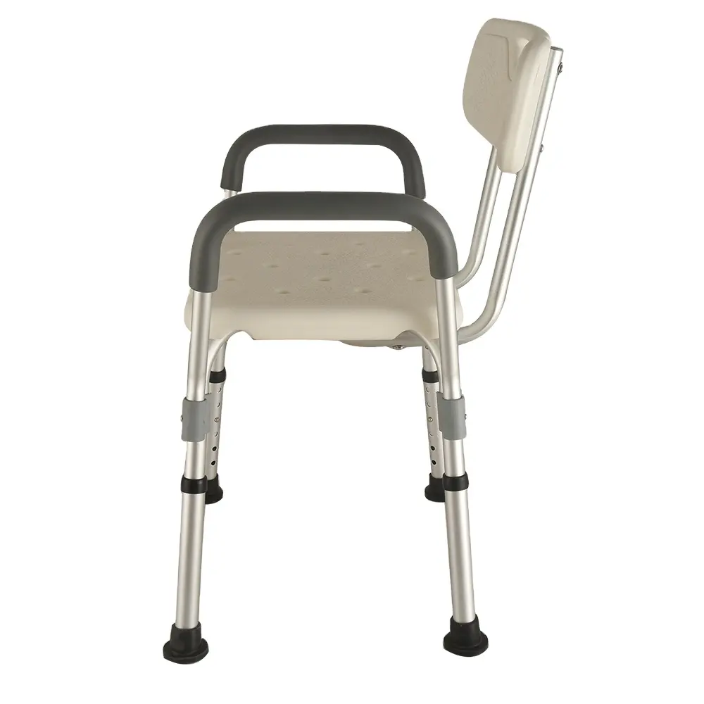 Bañera de baño taburete de asiento reposabrazos a blanco ajustable médico Silla de Ducha