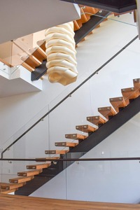 <span class=keywords><strong>Escalier</strong></span> droit intérieur ouvert moderne durable Design flottant minimaliste Marches en bois massif pour cuisine <span class=keywords><strong>Maison</strong></span> Villa Appartement Hall - Product Image 2