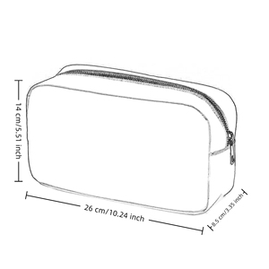 Pochette cosmétique en nylon écologique For Cherry, impression personnalisée, organiseur de voyage pour femme, fermeture éclair étanche, grande taille - Product Image 6