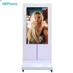 55 inch trong nhà 4k tầng thường vụ hai mặt trong suốt Màn hình kép LCD kỹ thuật số biển quảng cáo Màn hình kiosk - Product Image 1