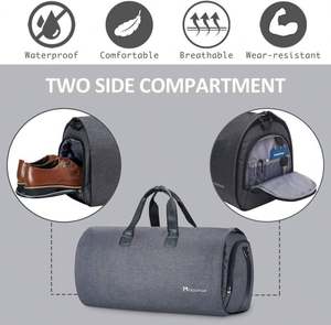 Free Sample Multi Compartment Foldable Garment Bag for Travel Portable Carry-on <b>Luggage</b> with Shoulder <b>Strap</b> - Product Image 6