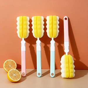 Brosse à tasse à long manche Meimi, éponge pliable et détachable, outil de nettoyage pour biberon et tasse - Product Image 3