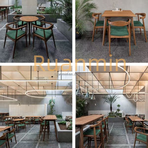 Chaises en bois en gros d'usine, mobilier de restaurant, banquettes, design intégré, cafés, restaurants de hamburgers - Product Image 5