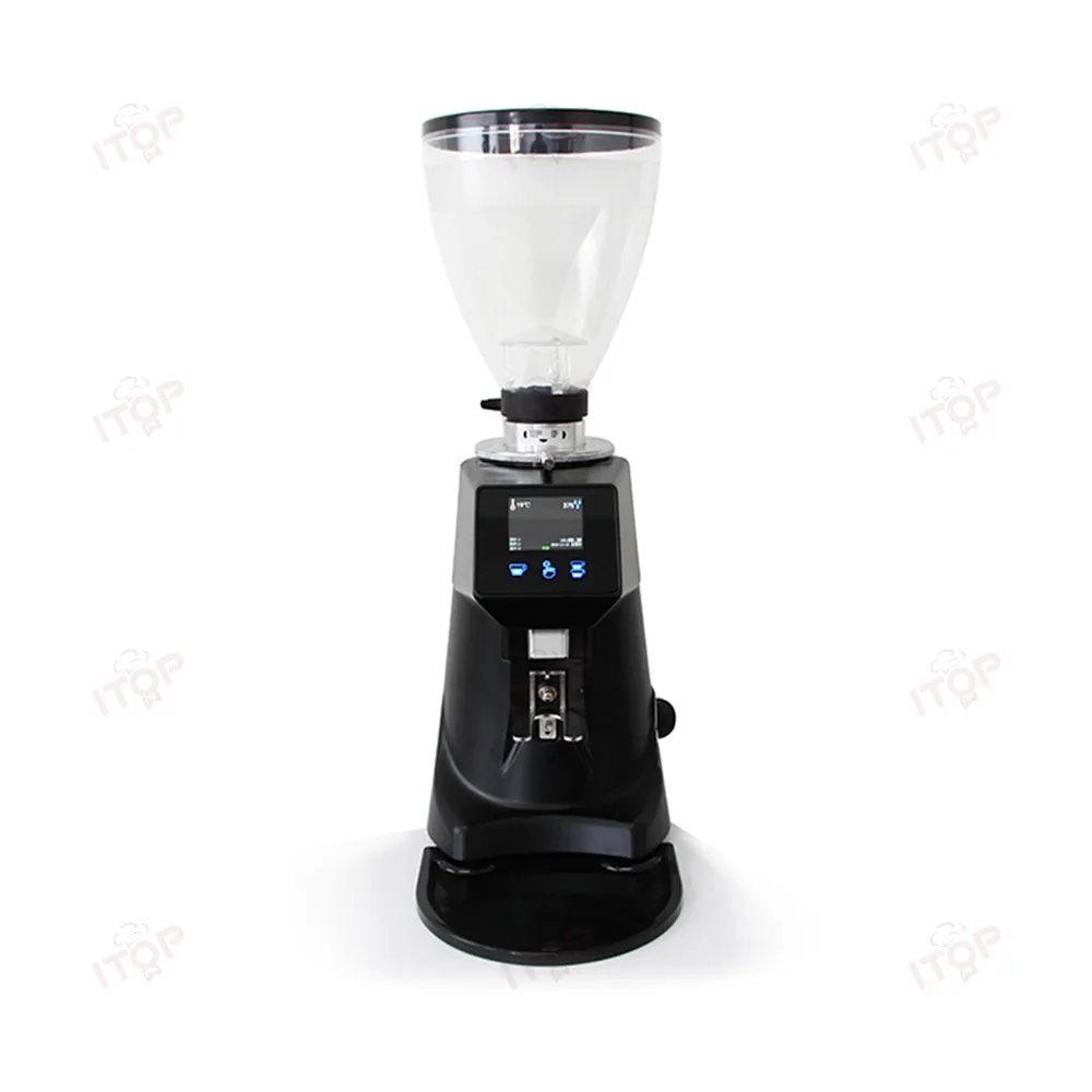 Populaire 64Mm Touchscreen Flat Burr Elektrische Espresso Koffiemolen Voor Coffeeshop