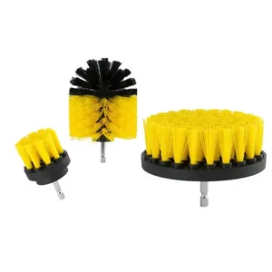 1 Set/3 PIÈCES Perceuse Électrique Kit de Brosse En Plastique Ronde Brosse De Nettoyage Pour Tapis De Voiture En Verre Pneus Brosses En Nylon De Perceuse