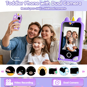 Appareil photo pour enfants, écran tactile 2,8 pouces, système d'exploitation Android, vidéo Full HD, capteur CMOS, matériau plastique, double objectif grand angle 180° - Product Image 5