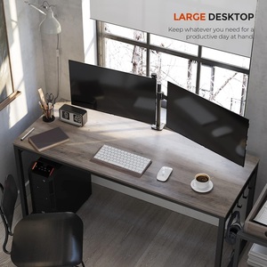 La migliore vendita di legno scrivania per l'home Office rettangolare tavolo da studio Computer <span class=keywords><strong>con</strong></span> 8 Hooksfor salotto T0926 - Product Image 5