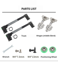Porte coulissante pliante de poche avec glissière pour porte coulissante, glissière légère pour portes coulissantes