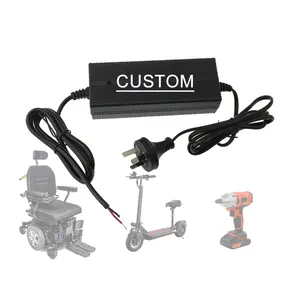 Personalizado bicicleta scooter cadeira de rodas 12/24 volt 20 // 30/40amps bateria carregador