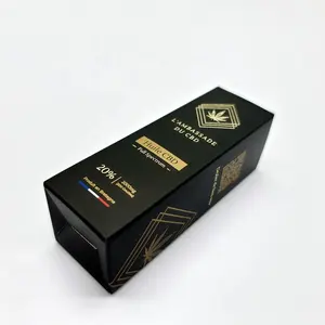 定制黑色cbd盒唇彩套装礼品盒包装5毫升唇彩收集光管定制logo盒