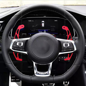 Pour Volkswagen <span class=keywords><strong>Golf</strong></span> <span class=keywords><strong>7</strong></span> <span class=keywords><strong>GTI</strong></span> <span class=keywords><strong>7</strong></span>.5 MK7, palettes de changement de vitesse en alliage, kits intérieurs, pièces de conversion de volant de remplacement - Product Image 1