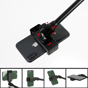 Support aérien support de trépied de bureau réglable 360 degrés Rotation support de disque bras de flèche métal ABS photographie téléphone portable - Product Image 3