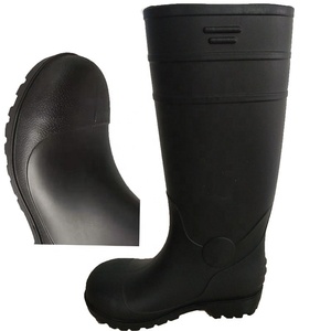 Noir Haute Cuisse Protecteur imperméable non travail en cuir <span class=keywords><strong>néoprène</strong></span> longue PVC pluie Bottes de sécurité hommes Bottes - Product Image 6