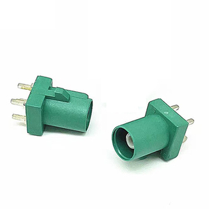 Connecteur Fakra Mini prise Fakra montage sur panneau mâle droit trou traversant vert E <span class=keywords><strong>Code</strong></span> soudure - Product Image 5