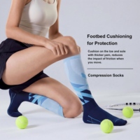 Chaussettes de compression sportives pour réduire l'enflure, chaussettes de sport d'extérieur, chaussettes de compression pour la récupération et la performance