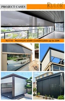 Auvent vertical manuel à fermeture éclair pour balcon extérieur, hôtel, protection solaire