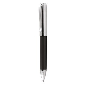 Penna a Sfera in Metallo con Cappuccio Cromato Nero, Design Classico, Strumento di Scrittura - Product Image 1
