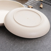Assiettes et plats pour micro-ondes de 8/9/10 pouces, biodégradables pour enfants, sans BPA, en plastique, en paille de blé
