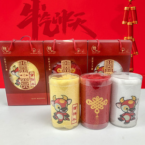 Xinshang Towel Gift <b>Box</b> Pure Cotton Embroidered Cartoon Ox Design Custom Logo Promotional Towels <b>Roll</b> Style - Product Image 4