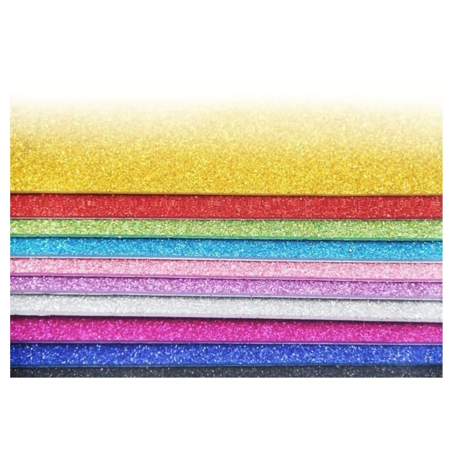 10 Lembar Kertas Glitter A4 250gsm Stok Kartu 13 Pilihan Warna