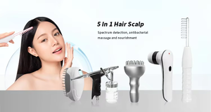 Professional 5 in 1 Scalp Spa Equipment with HD <b>Camera</b> Spray Gun Electrotherapy Comb - Product Image 2