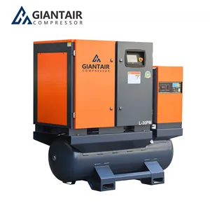 GIANTAIR Offre Spéciale 15bar 16bar VSD Compresseur d'air industriel à vis 7.5kw 11kw 15kw avec écran tactile PLC