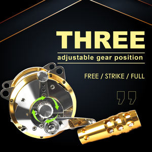 80W Aluminium CNC Gefreesde <span class=keywords><strong>2</strong></span>-Snelheids Zoutwater Bootvismolens 45KG Max <span class=keywords><strong>Drag</strong></span> Grote Vis Trolling Molen - Product Image 3