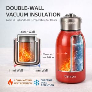 Gobelet isotherme en acier inoxydable 300 ml, bouteille de voyage à double paroi, design minimaliste, couleur or rose - Product Image 2