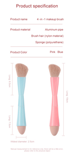 <span class=keywords><strong>4</strong></span>合1私人标志双面迷你便携式粉色单面眼妆混纺化妆刷旅行化妆刷套装 - Product Image 6