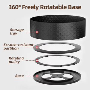 2 Tier Rotatable <span class=keywords><strong>Spice</strong></span> Rack Cozinha Bancada Organizador Rack De Armazenamento Multifuncional para Frascos De Condimento Garrafas - Product Image 5