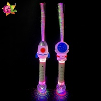 Produit Tendance 2026 : Baguette Lumineuse Astronaute à Fibre Optique avec Jouet Navette Spatiale en Plastique, Jouets Lumineux LED pour Filles 2026