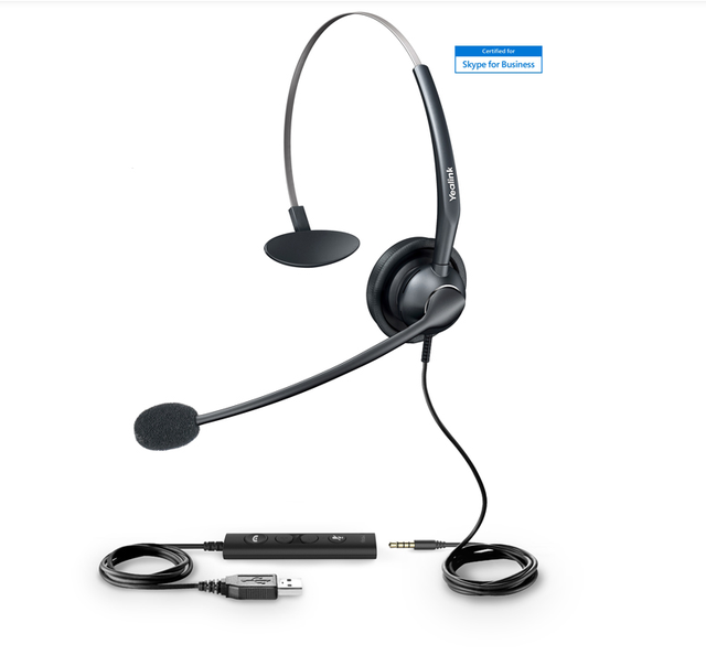 YHS34/YHS34 Lite Dual/Mono QD+RJ9 Dual Interface HD Wideband Wired Headset