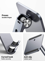 Support de tablette UGREEN pour bureau, support réglable en aluminium portable, support pliable, accessoires de bureau à domicile