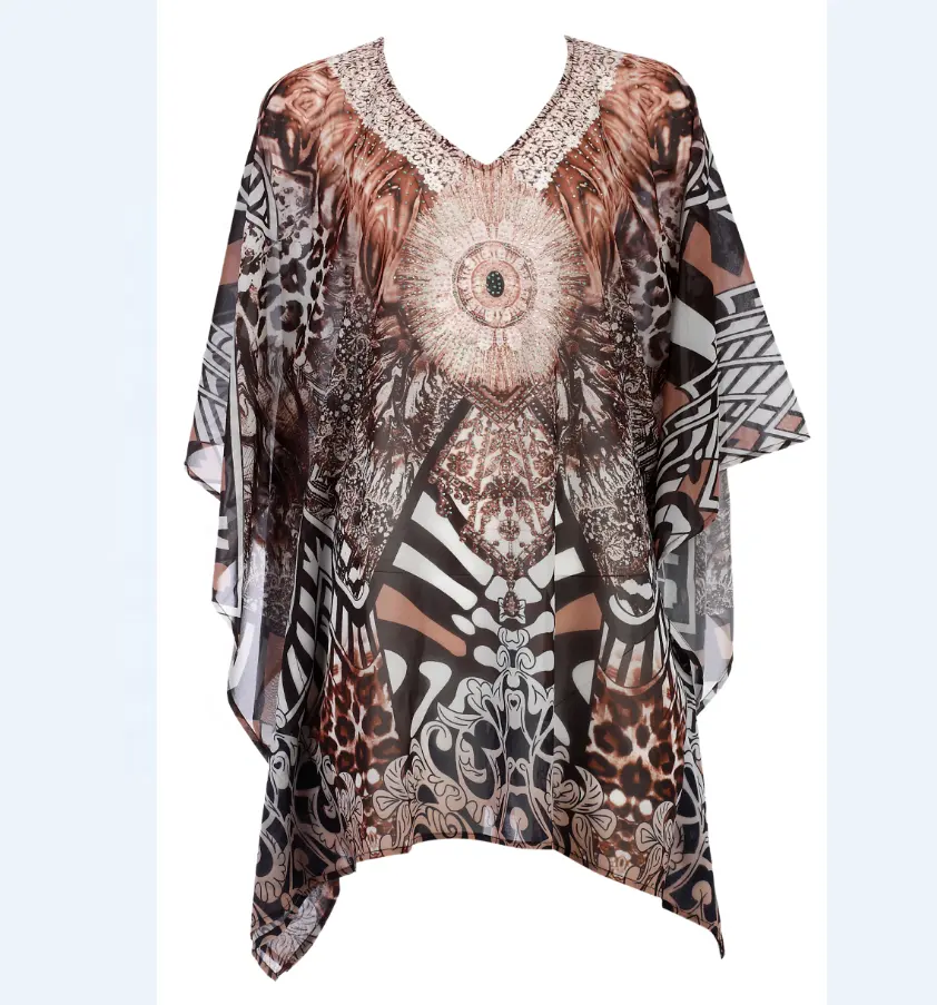 Женская двухсторонняя шифоновая блузка Sunblock с принтом, Свободная Женская Повседневная Длинная рубашка/блузка для взрослых, блузки и топы