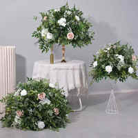 Fleurs artificielles en soie pour décoration de mariage, centre de table, rose colorée, boule réaliste, style moderne, écologique, haute qualité