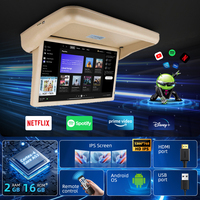 Suministro Directo de Fábrica, Pantalla de Techo para Autobús de 18.5 Pulgadas con Video HD, Motorizada, Abatible, Control Remoto, Software APK, Monitor de Techo para Automóvil