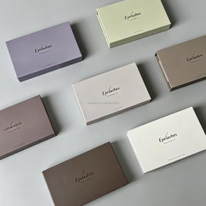 Boîte cadeau magnétique personnalisée en gros pour extensions de cils, avec couvercle rabattable, finition mate, doublure en éponge et carte en papier - Product Image 3