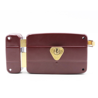 Serrure à pêne dormant classique antivol rouge brossé pour porte extérieure, double verrouillage et clé, étanche, plus sécurisée, norme ANSI Grade 3, 3 clés