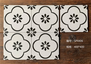 Mattonelle Vintage in gres porcellanato in pietra retrò in marmo opaco 400x400mm - Product Image 4