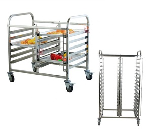 Bandeja de panadería de doble línea comercial de 15/16 capas, carrito de acero inoxidable, estante de refrigeración para hornear para suministros de restaurante de Hotel - Product Image 5