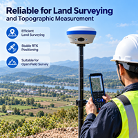 Penerima GNSS RTK Presisi Tinggi 1408 Kanal AR Visual Stakeout IMU Tilt Peralatan Survei GPS
