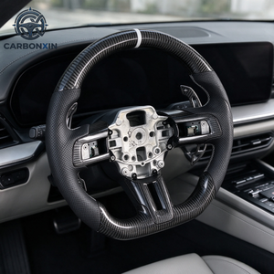 Volant de voiture en fibre de carbone forgé sur mesure pour Ford Mustang GT S650 Ecoboost S550 Dark Horse Premium - Product Image 6