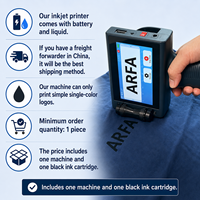 Imprimante jet d'encre portable 25,4 mm pour T-shirts, codes QR, dates de péremption, sacs en papier et plastique