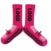 Chaussettes personnalisées OEM ODM, processus Jacquard, logo personnalisé, chaussettes de sport antidérapantes, vente en gros pour le football et la gym