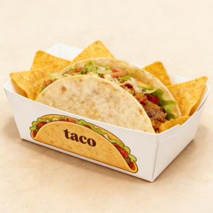 Bandejas de Papel Desechables para Alimentos, Resistentes a la Grasa, para Tacos, Nachos, Comida Mexicana, Comida para Llevar, Contenedor de Comida Rápida - Product Image 2