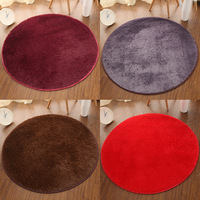 Tapis en laine de soie épaissie, doublure pour panier suspendu, tapis de chaise d'ordinateur, tapis de sol circulaire pour tente extérieure, couleur unie
