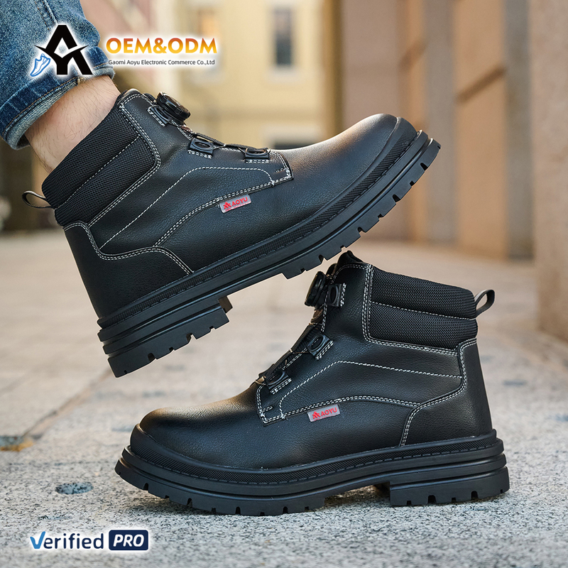 OEM Black Work Boots Rotary Button